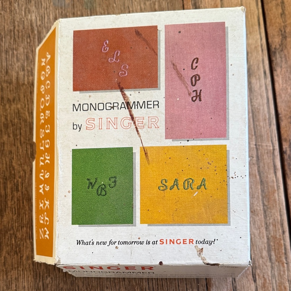 Vintage 1969 Monogrammer By Singer No 171256 For 700 Series Slant Sewing Machine